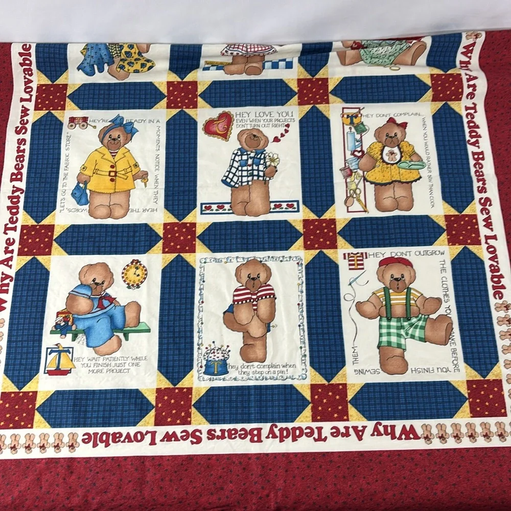 Teddy Bear Lap Quilt Fabric Daisy Kingdom